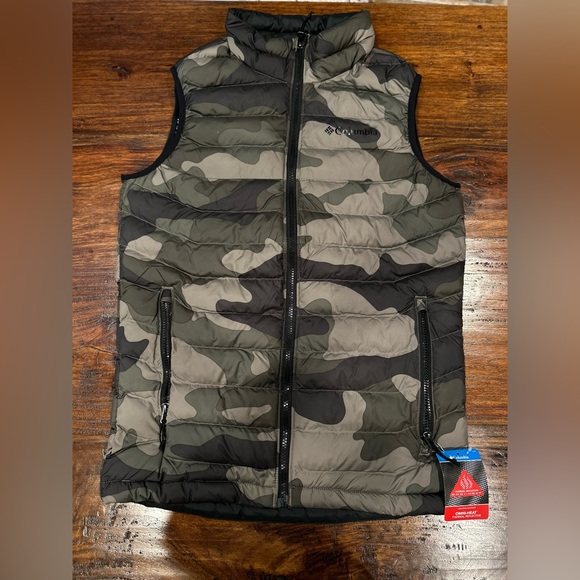 NWT! Columbia Omini Heat Stone Green Mod Camo Print Powder Lite™ Vest Men Size S - Picture 6 of 15